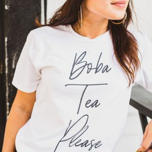 Boba Tea Please T shirt white