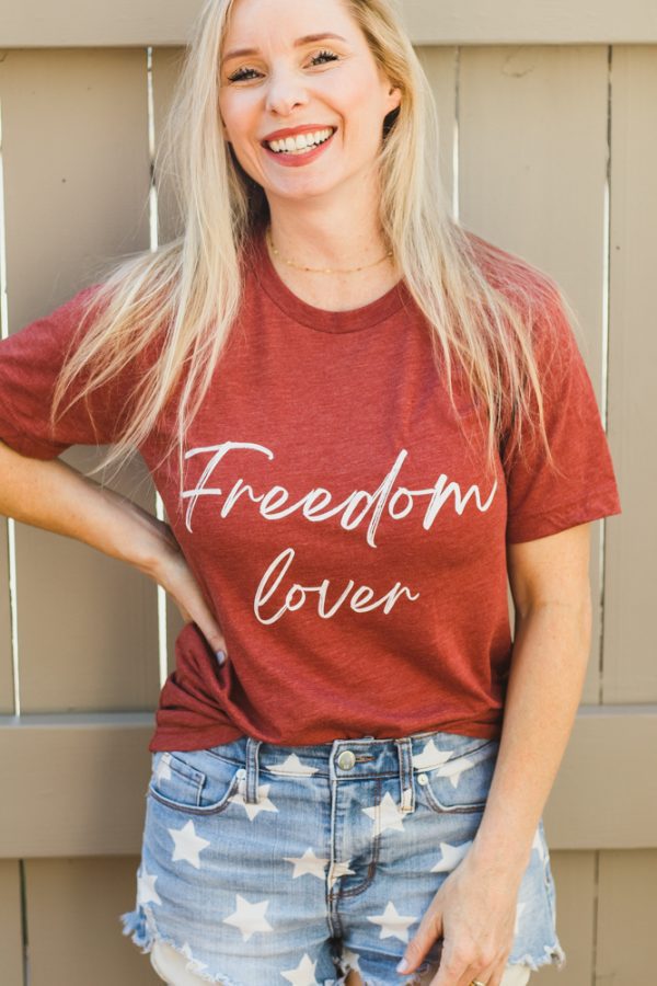 Freedom Lover Tee Clay - Image 2