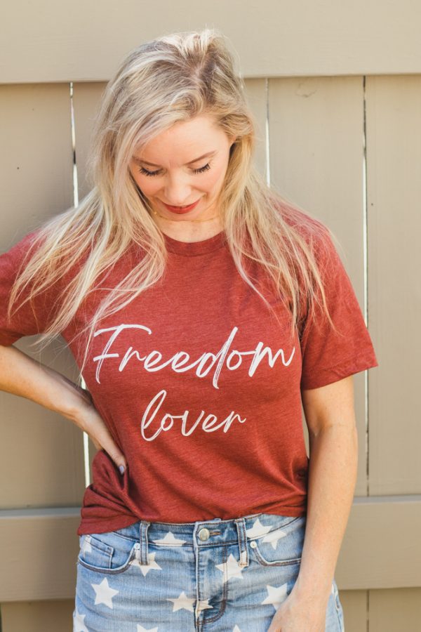 Freedom Lover Tee Clay - Image 3