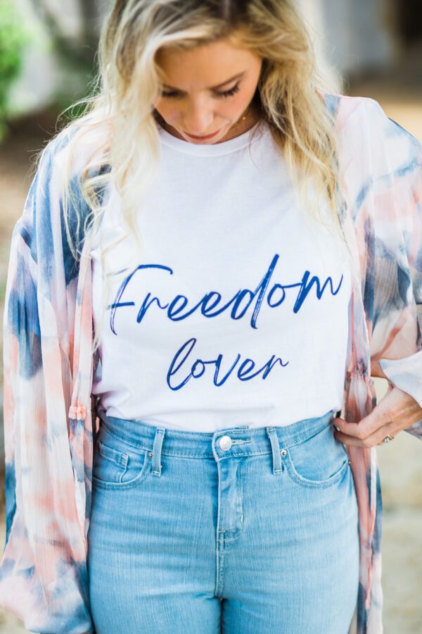 Freedom Lover Tee white - Image 2