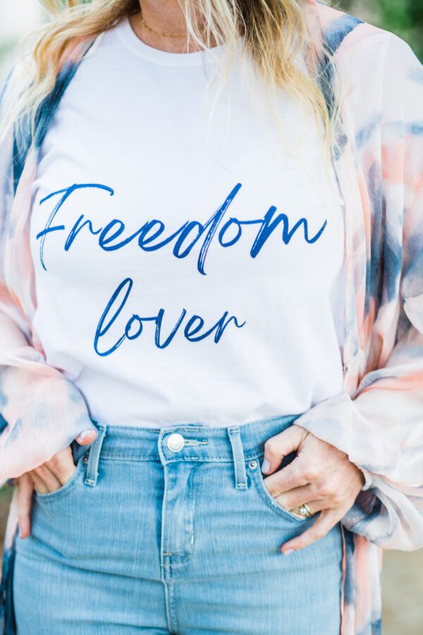 Freedom Lover Tee white - Image 3