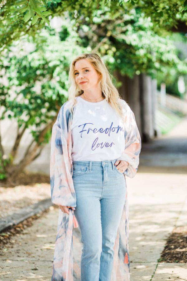 Freedom Lover Tee white - Image 6
