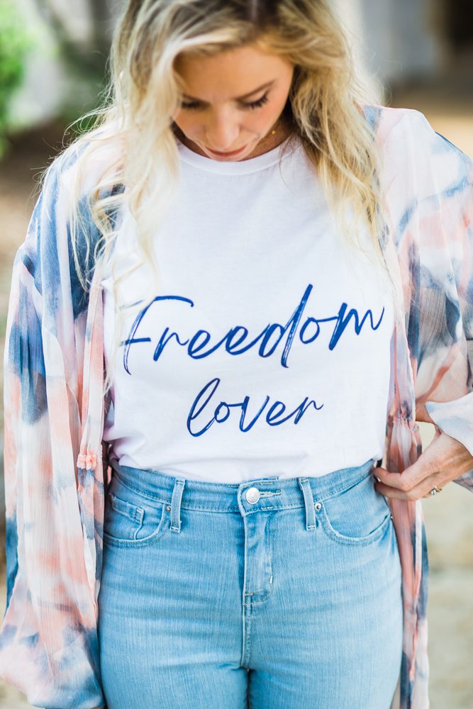 4th of July t shirt freedom lover