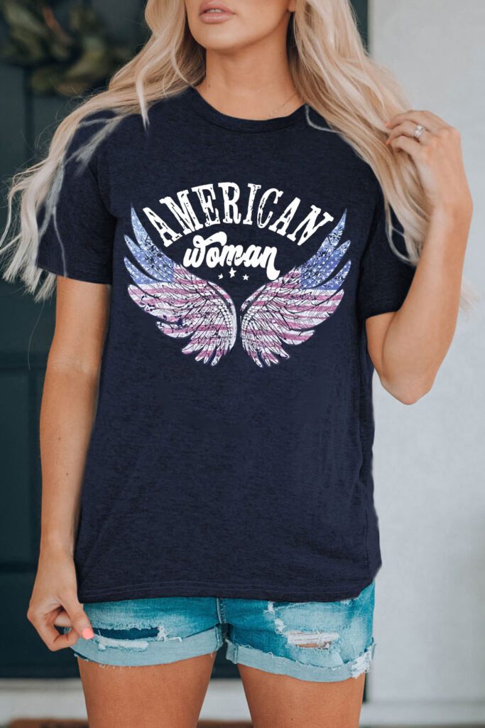 American woman 4th of July t shirt
