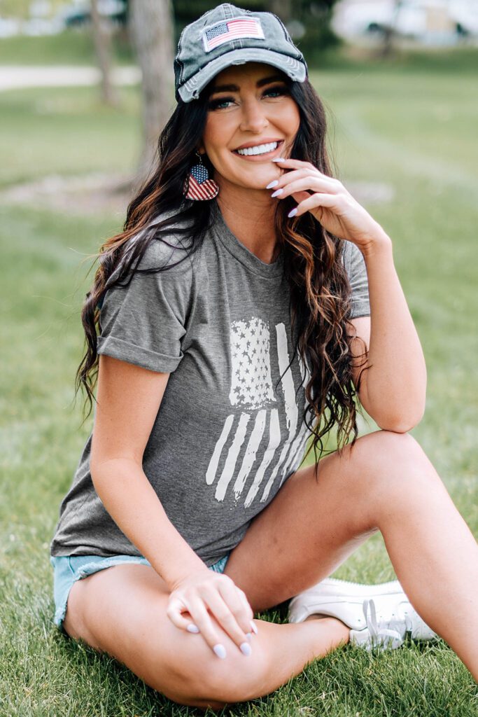 American flag 4th of July t shirt